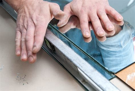 How To Cut Mirror For DIY Mirrored Furniture - Salvaged Inspirations