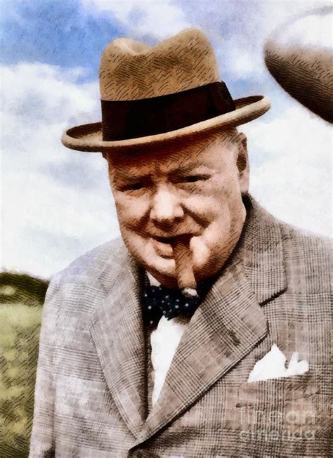 Leaders of WWII - Winston Churchill Painting by Esoterica Art Agency ...