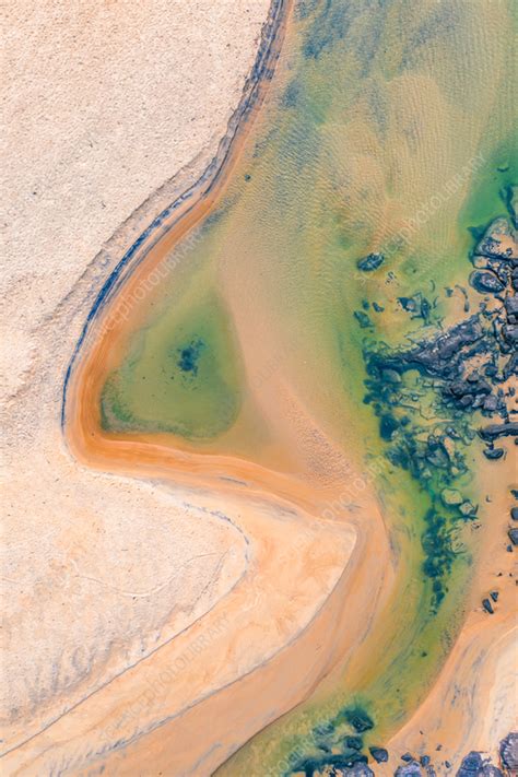 Aerial view of the Bureh beach, Western Area, Sierra Leone - Stock ...