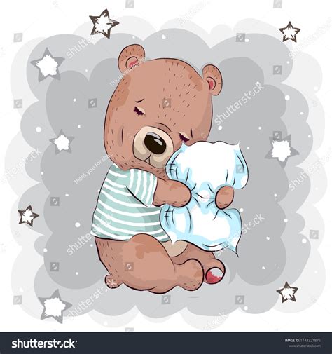 Cute Cartoon Cute Little Bear Hugs Stock Vector (Royalty Free) 1143321875 | Shutterstock