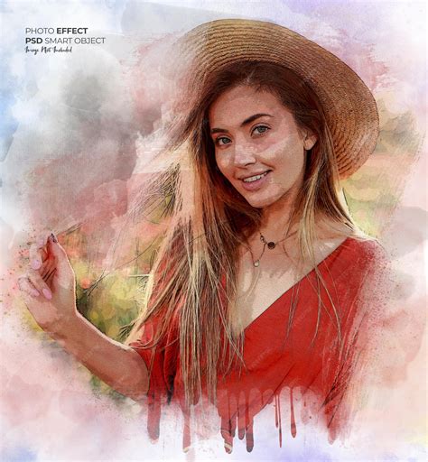 Premium PSD | Colorful watercolor photo effect