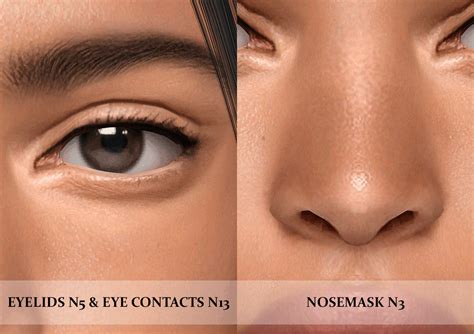 [poyopoyo] Nosemask N3 / Eyelids N5 / Eye Contacts N13 | Sims 4 cc eyes ...