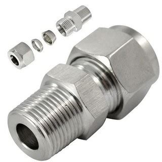 SS316 MALE CONNECTOR 1/2" MALE NPT x 12MM OD TUBE | Shopee Indonesia