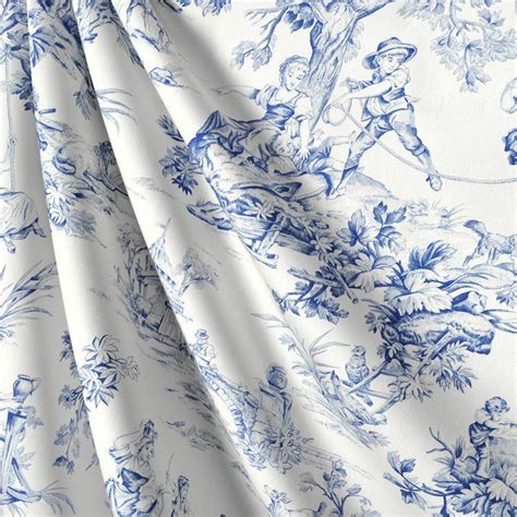Covington M Musee Toile Blue Fabric | Fabric decor, Toile curtains, Blue toile
