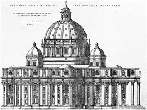 Renaissance Saint Peter's: Michelangelo | Michelangelo, St peters basilica, Architecture painting