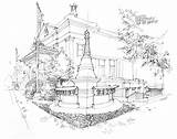 Monastery Drawing At PaintingValleycom  Explore Collection Of sketch template