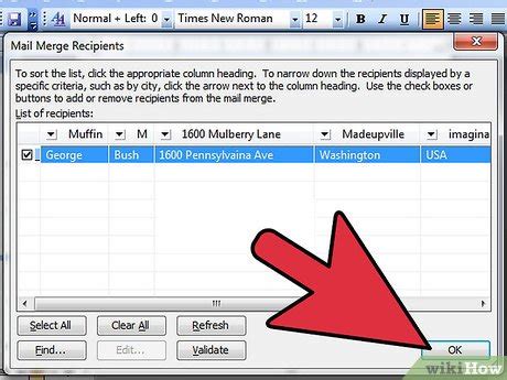 How to Mail Merge Address Labels Using Excel and Word: 14 Steps