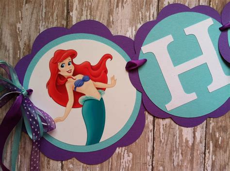 Little Mermaid birthday banner little mermaid by MerryMakersPapier, $26.00 Ariel Birthday Party ...