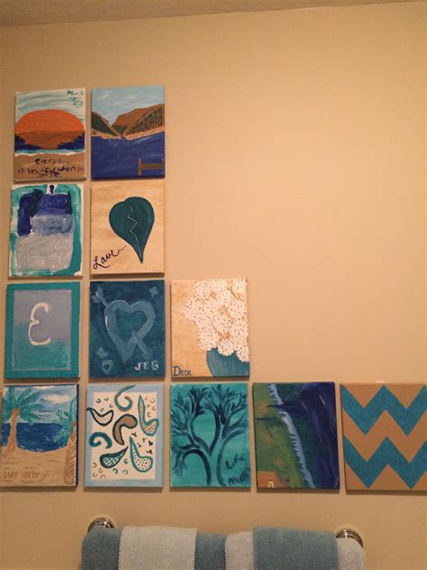 My memory wall art. Each done by family and friends. More to come ...