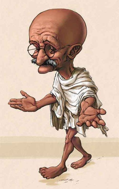 Mahatma Gandhi | Funny face drawings, Cute cartoon pictures, Caricature drawing