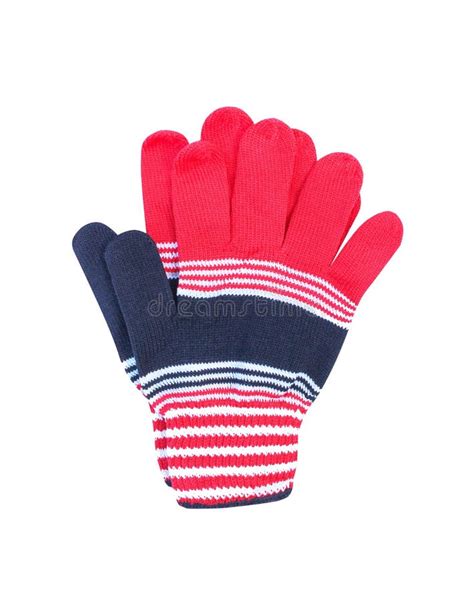 Multicolored Colorful Gloves Isolated on White Background Red , White , Black Stock Image ...