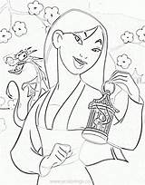 Mulan Coloring Pages Lucky Cricket  XColoringscom sketch template