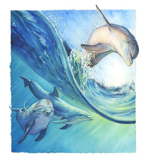 Maury Aaseng: Art of Painting Sea Life in Watercolor on Behance | Dolphin art, Dolphin painting ...