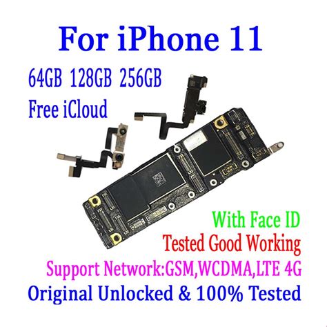 100% Original Unlocked Motherboard for iPhone 11 with Full Chips Good Working Mainboard with ...