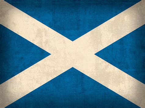 Scotland Flag Vintage Distressed Finish Mixed Media by Design Turnpike - Pixels