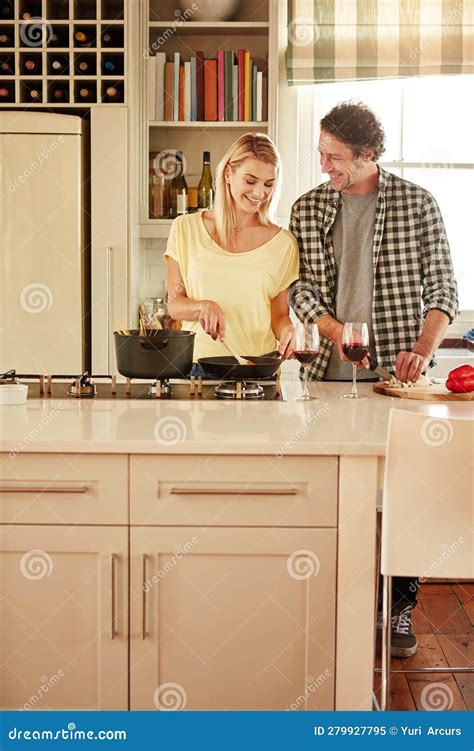 Funny, Food or Happy Couple in the Kitchen Cooking with Healthy ...