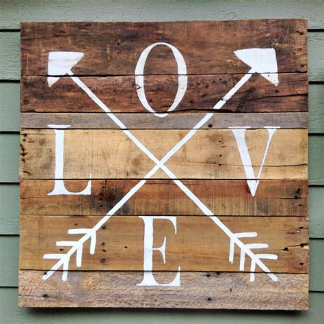 Rustic Love sign Art & Collectibles Figurines & Knick Knacks ...