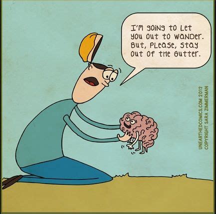 Letting the mind wander | Psychology humor, Funny cartoons, Psychology ...