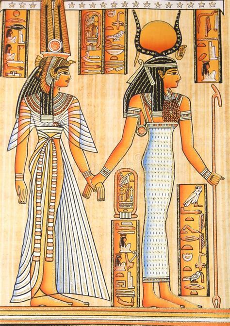 Egyptian queen Cleopatra. Ancient Egyptian parchment Egyptian queen ...