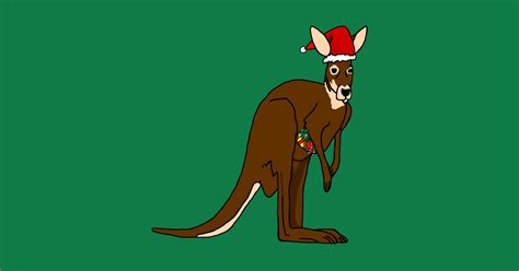 Christmas Kangaroo - Christmas Kangaroo - Sticker | TeePublic