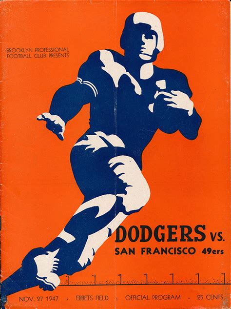 AAFC Program: Brooklyn Dodgers vs. San Francisco 49ers (November 27 ...