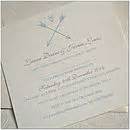 arrow and heart wedding invitations by beautiful day | notonthehighstreet.com