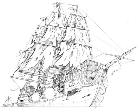 Cool Pirate Drawing Ghost Ship - Sarah Sidney Blogs