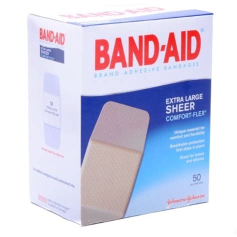 BAND-AID Extra Large Sheer Comfort-Flex 50 ea - Walmart.com - Walmart.com