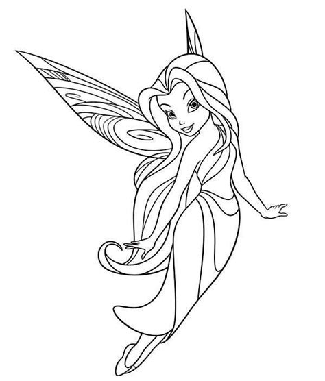 Silvermist Flying In Disney Fairies Coloring Page - Download & Print Online Colo… | Páginas de ...