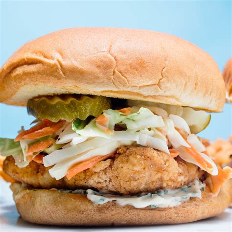 Crispy Chicken Sandwich with Buttermilk Slaw and Herbed Mayo Recipe ...