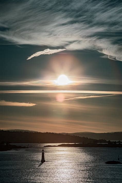 Silhouette of Mountain during Sunset · Free Stock Photo