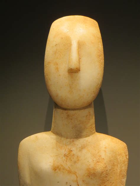 Early Cycladic 2500 - 2400 B.C. The standard form for female sculpture ...