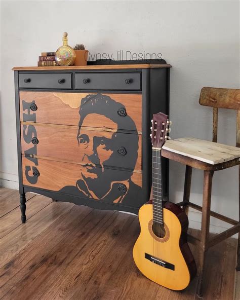 Johnny cash dresser | Wood furniture diy, Funky painted furniture ...