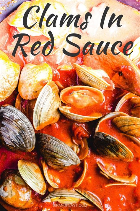 Clams with Red Sauce satisfies that seafood craving! Steamed clams are tossed in a delicious ...