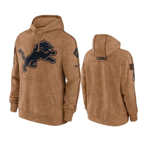 Detroit Lions Brown 2023 Salute To Service Club Hoodie - NB Jersey