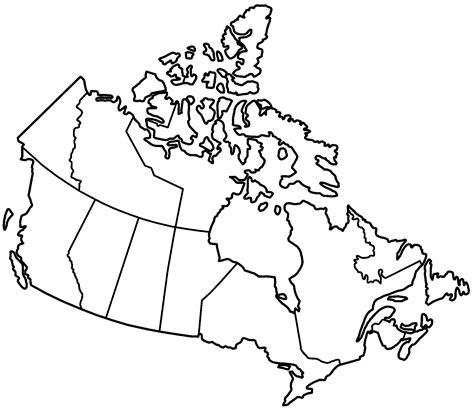 Blank Map Of Canada For Kids