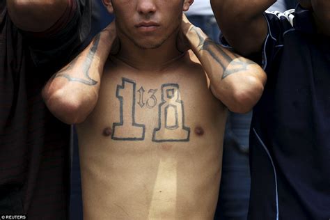 El Salvador's 18th Street gang members pose alongside their guns after ...