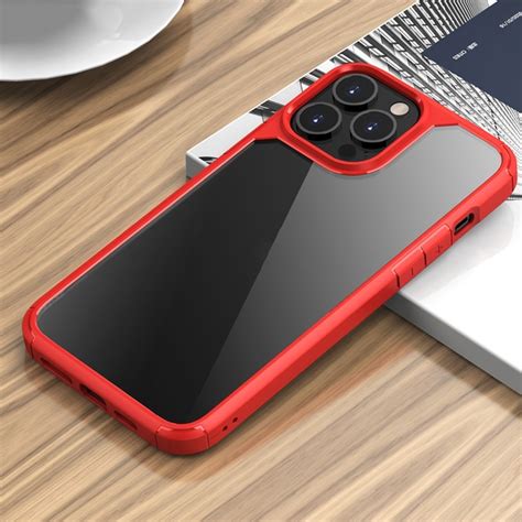 iPAKY Royal Armor Shockproof TPU + Clear PC Protective Case For iPhone 13 Pro Max (Red ...