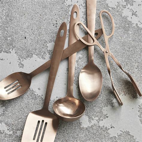 Copper Plated Utensils Set By Idyll Home | notonthehighstreet.com