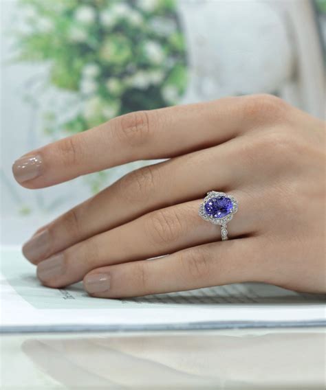 Tanzanite & Diamond Cocktail Ring - Phillip Stoner The Jeweller