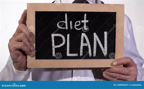 Diet Plan Written on Blackboard in Nutritionist Hands, Weight Loss Tips ...