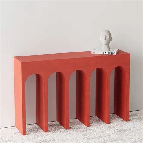 Modern Console Table Minimalist Wabi-sabi Style Concrete Living Room Furniture Cement Console ...