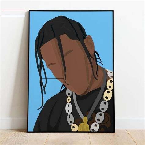 Travis Scott Poster, Rapper Prints, Rodeo, Portrait, Gift For Fan ...