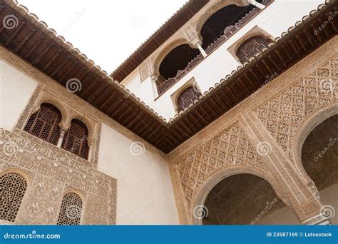 Detailed Architecture of the Alhambra Palace Stock Image - Image of castle, geometric: 23587169