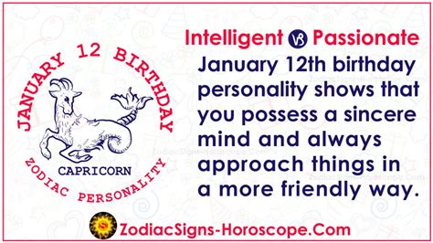 January 12 Zodiac (Capricorn) Horoscope Birthday Personality and Lucky ...