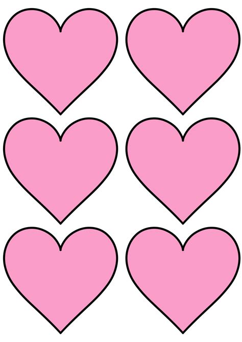 best photos of small heart shapes to cut out printable - 9 best images of heart shape pattern ...