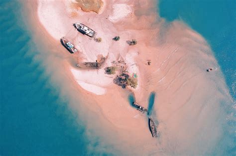 aerial-view-of-stranded-boats-surrounded-by-water | Pixeor – Large Collection of Inspirational ...