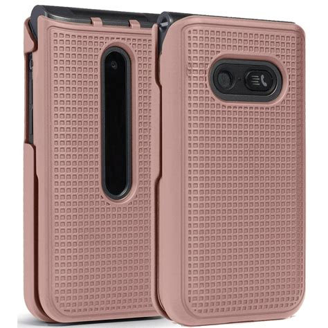 Case for LG Classic Flip, Nakedcellphone [Rose Gold Pink] Protective Snap-On Hard Shell Cover ...