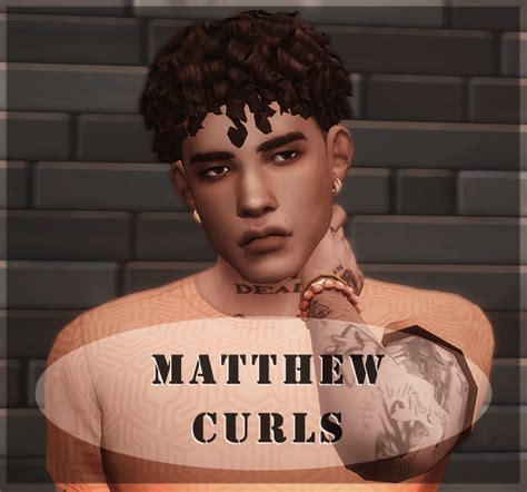 //Matthew Curls | Sims hair, Sims 4 curly hair, Sims 4 afro hair