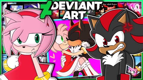 Shadow & Amy Visit DEVIANTART! - AMY KISSING SHADOW?! - YouTube